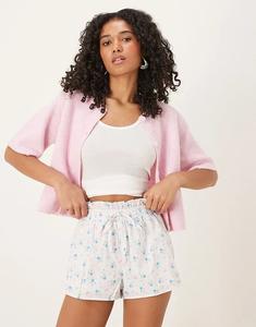 Шорты Collective The Label Drawcord в бело-голубо-розовых тонах