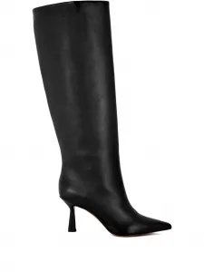 Кожаные сапоги Samoa до колена на каблуке 70 мм Aldo Castagna, черный