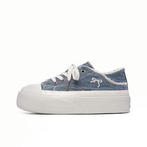 PIPI PURPLE Женские низкие кеды из денима синего цвета, цвет Denim Blue