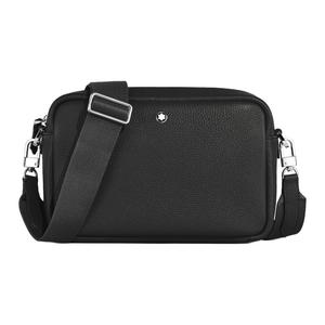 MONTBLANC Кожаная фотосумка через плечо мужская черная