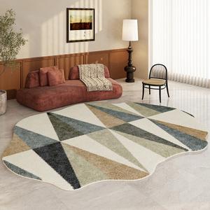 AOVOC Ковер 100х140 см, нестандартной формы, из искусственной шерсти, для гостиной или спальни, модель Patan Thick Version-08