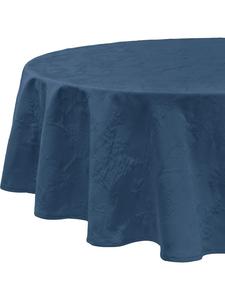 Erwin Müller Жаккардовая скатерть из смесовой хлопчатобумажной ткани Arnsberg синего цвета