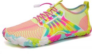 Мужские водные тапочки, босоножки с быстрой сушкой, акваноски для активного отдыха, спорта, каякинга, лодочных прогулок, походов, серфинга и прогулок Watelves, желтый/розовый