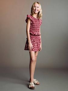 Детская блузка Bombai с присборенными деталями Mango, Medium Red