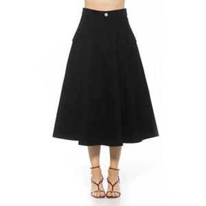 Женская миди-юбка с поясом и карманами Alexia Admor, черный