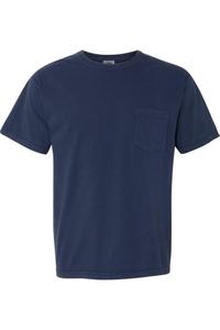 Футболка Comfort Colors Garment-Dyed Heavyweight Pocket, цвет true navy