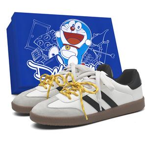 Низкие кроссовки для скейтбординга унисекс Doraemon, Vintage White (Double Shoelace)