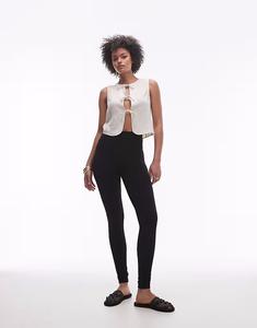 Леггинсы Tall с высокой талией черного цвета Topshop Tall