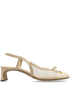 Туфли-лодочки из кожи Odissì 45 мм, нейтральный