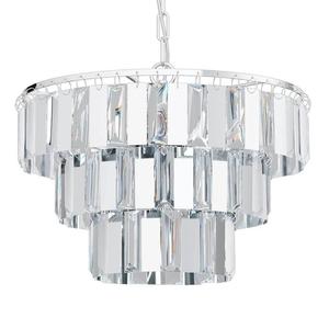 Подвесной светильник Eglo Erseka I, хрустальное стекло / сталь - 5 ламп - серебро