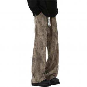 Повседневные брюки Unisex утепленные с флисовой подкладкой прямого кроя VanCamel, коричневый[upgraded fleece-lined]