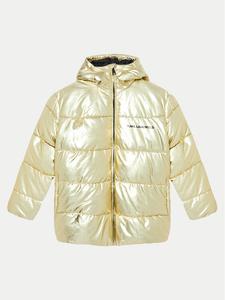 Пуховик стандартного кроя Karl Lagerfeld Kids, золотой