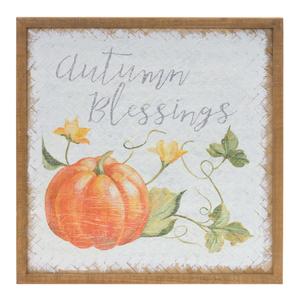 Картина Melrose International Autumn Blessing Pumpkin, белый / оранжевый / коричневый