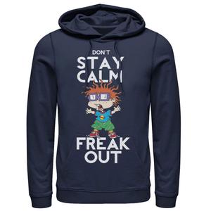 Мужская толстовка с рисунком Rugrats Chuckie Don't Stay Calm Freak Out Nickelodeon, синий