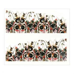 Наклейки для ногтей на водной основе, лист 6,5 х 5,5 см, на 10 пальцев A079 MollyLac, Molly Lac