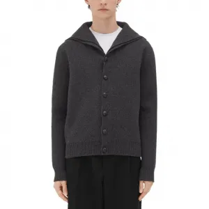 Кардиган с длинным рукавом Bottega Veneta, charcoal серый