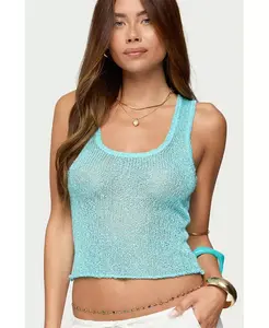 Женская трикотажная майка Eleora с пайетками Edikted, синий