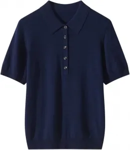 Женский шерстяной свитер с коротким рукавом, свободный пуловер