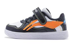 Детские кроссовки для скейтбординга Tata Le Series Kids Low-top Black/Standard White/Ice Orange Lining Young, черный/белый/синий