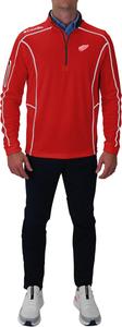 Толстовка Columbia Detroit Red Wings Golf Men's Casual Lightweight Shotgun Pullover, Intense Red