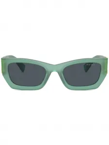 Солнцезащитные очки в прямоугольной оправе с логотипом Miu Miu Eyewear, зеленый