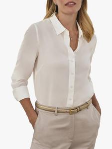 Шелковая рубашка с длинными рукавами Pure Collection, Ivory