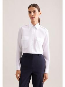 Облегающая блузка-пилот белого цвета Seidensticker