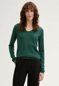 Джемпер TOM TAILOR BASIC V-NECK, Explorer Green/Green