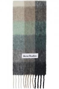 Acne Studios Разноцветный клетчатый шарф из мохера