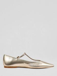 Drew Metallic Leather T-Bar туфли Mary Jane L.K.Bennett, Gold