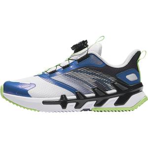 Антакидс, Анта Белый/Индустриальный Синий/Черный Амортизирующие и дышащие низкие детские кроссовки для бега