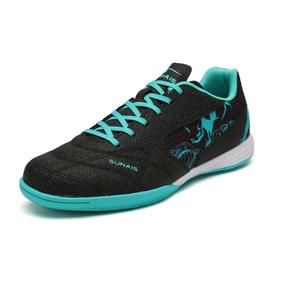 SUNAIS Унисекс черные футбольные бутсы IC/IN Indoor с амортизацией, противоскользящей подошвой и дышащим верхом, цвет Black