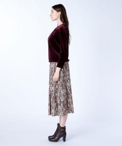 Эластичный велюровый топ