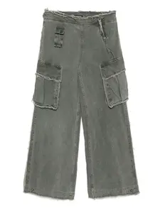 Брюки карго с бахромой Ground Zero, зеленый
