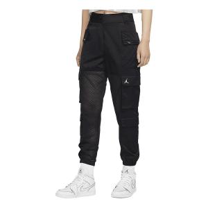 Повседневные брюки (WMNS) Air Jordan Heatwave Utility Contrasting Colors Multiple Pockets Mesh Casual Long Pants/Trousers Black