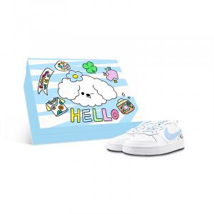 Детские скейтерские кроссовки Court Borough для младших школьников Nike, белый/синий