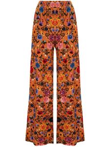 Брюки-палаццо с цветочным принтом La DoubleJ, оранжевый
