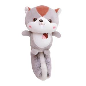 FKOFR Большой хвост белка жевательная брелок кукла плюшевый кулон 18см высота