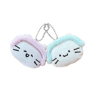 Плюшевый кулон наушники cat dolls высотой 5 см A little tide to play, зеленый