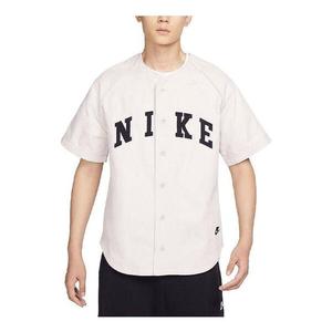 Рубашка бейсбольная рубашка с абрикосовыми пуговицами Nike, белый
