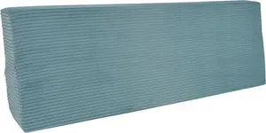 Pillows24 - Подушка для спины из европоддона 120x40 из вельветовой ткани | Подушка сиденья и спинки для европоддонов 120x80 | Для гостиной, сада | Светло-голубой