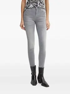 Зауженные джинсы с табличкой-логотипом Armani Exchange, серый