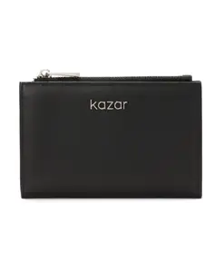 Компактный черный кошелек на молнии Kazar, черный