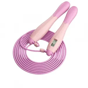 Электронная скакалка для фитнеса с подсчетом прыжков, для занятий фитнесом, трос PU, пластиковый контроллер, 2,8 м LINING, розовый