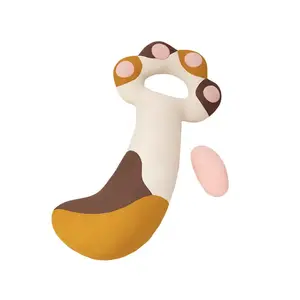 Милые триколорные кошачьи лапки плюшевые куклы высота 100см/120см PUDOWRABBIT, коричневый