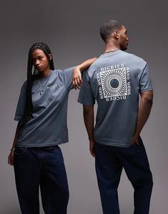 Футболка Dickies Oatfield с графическим принтом на спине, средне-синего цвета