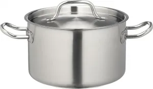 Кастрюля Metro Professional с крышкой, плоская, Ø 36 см, 14 л, индукция, нержавеющая сталь, сэндвич-дно, отбортовка, термостойкость до 240 °C, для посудомоечной машины, для коммерческого использования