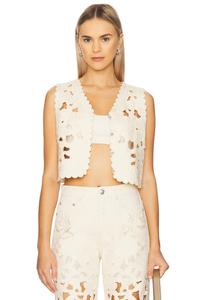 Жилет с цветочным вырезом Coralie от Rag & Bone, ecru