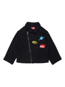 Бомбер с логотипом Diesel Kids, черный