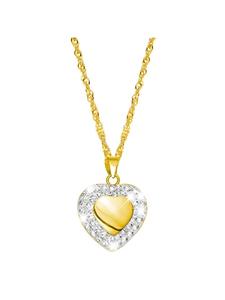 Lucardi Золотое колье в форме сердца 585 пробы